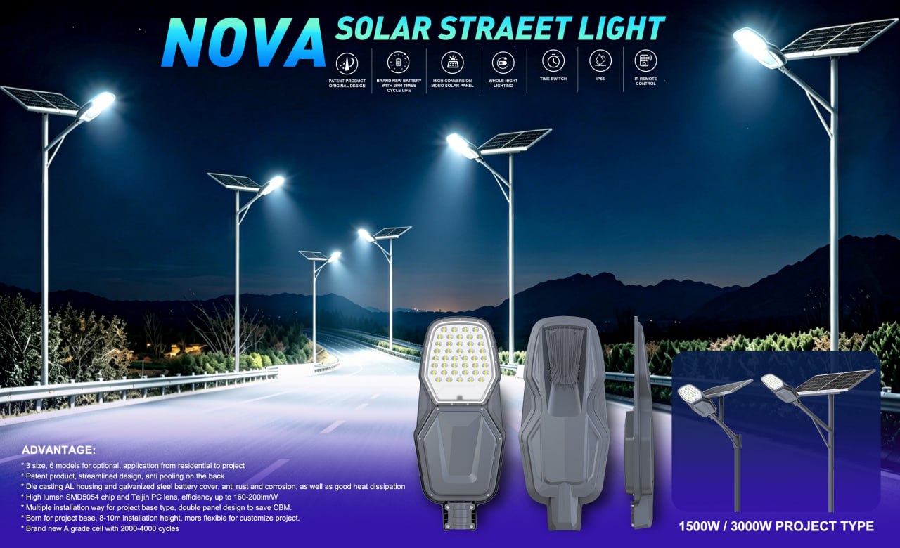 Уличный светодиодный светильник на солнечной батарее Led Favourite MJ-NOVA-300W
