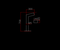 Опора освещения прямоугольного свечения стальная в сборе  Led Favourite JX-LT-GL -15w