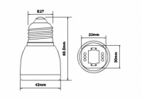 Адаптер PBT 1S220  g23 -e27 